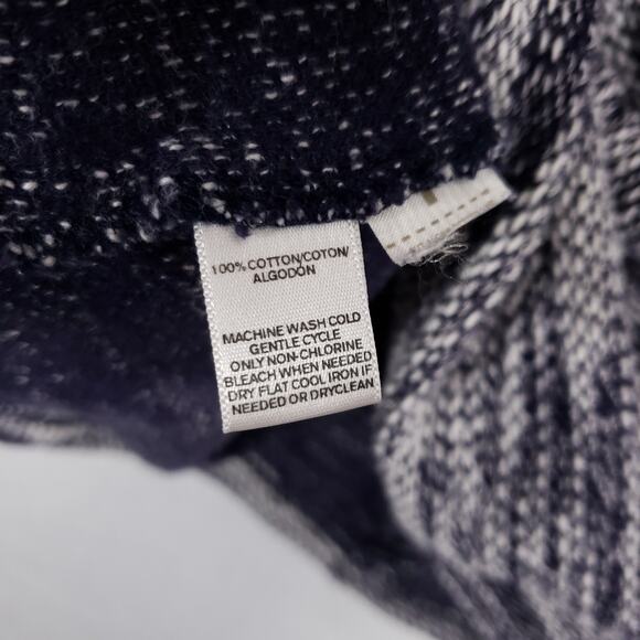 Ann Taylor LOFT Tank Dress Womens 2 Navy White Marled Pleated Knit Zip Up Mini - Picture 14 of 14